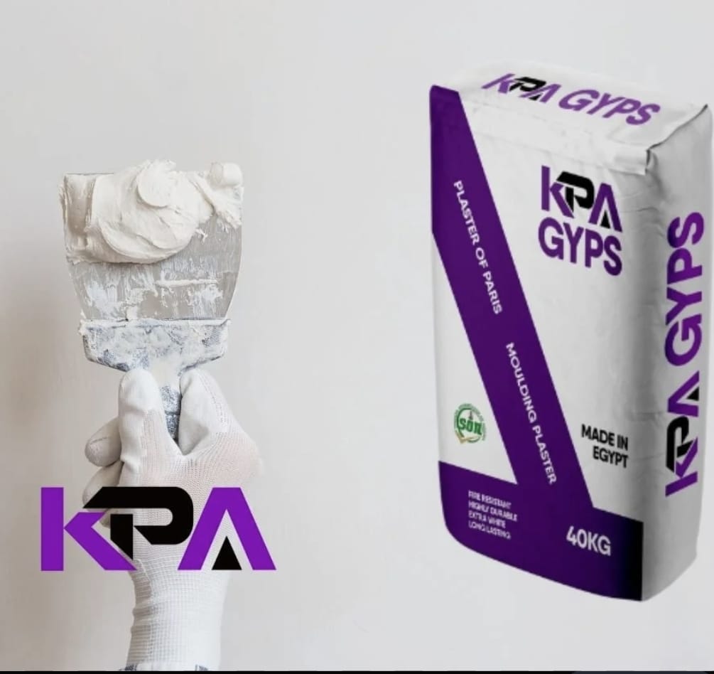 KPA GYPS branded POP Cement plaster bag with plastering tool and KPA trademark