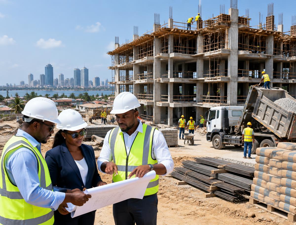 Modern real estate construction project in Lagos